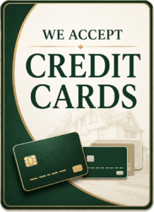 We accept credit cards